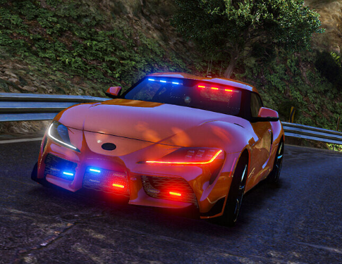 丰田 Supra 警车 Police 无标识警车 - FiveM插件网-FiveM插件网