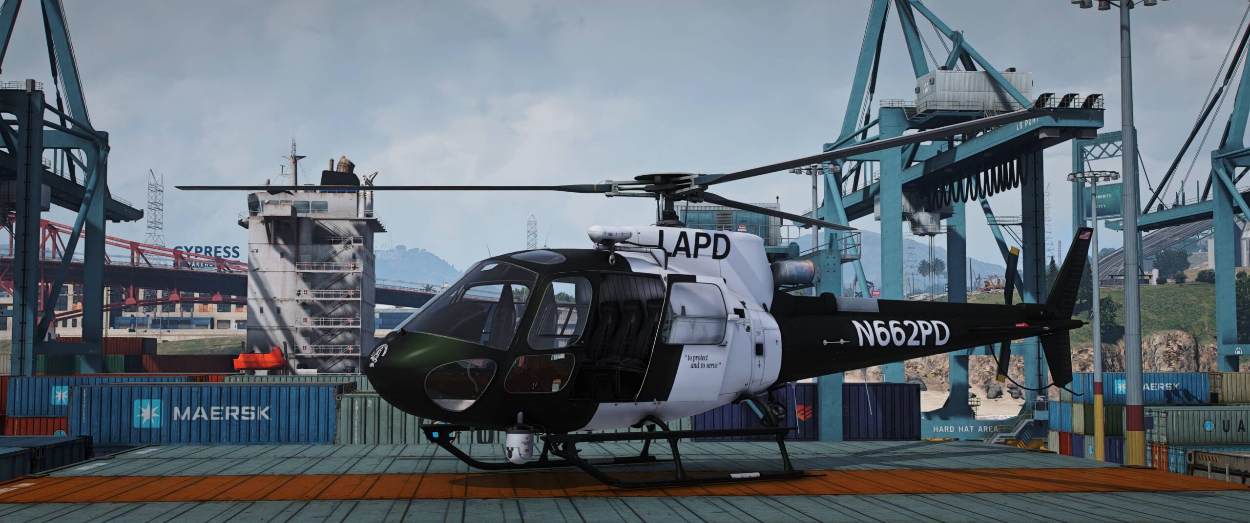 FiveM AS-350 松鼠 LAPD 警用直升机 - FiveM插件网-FiveM插件网