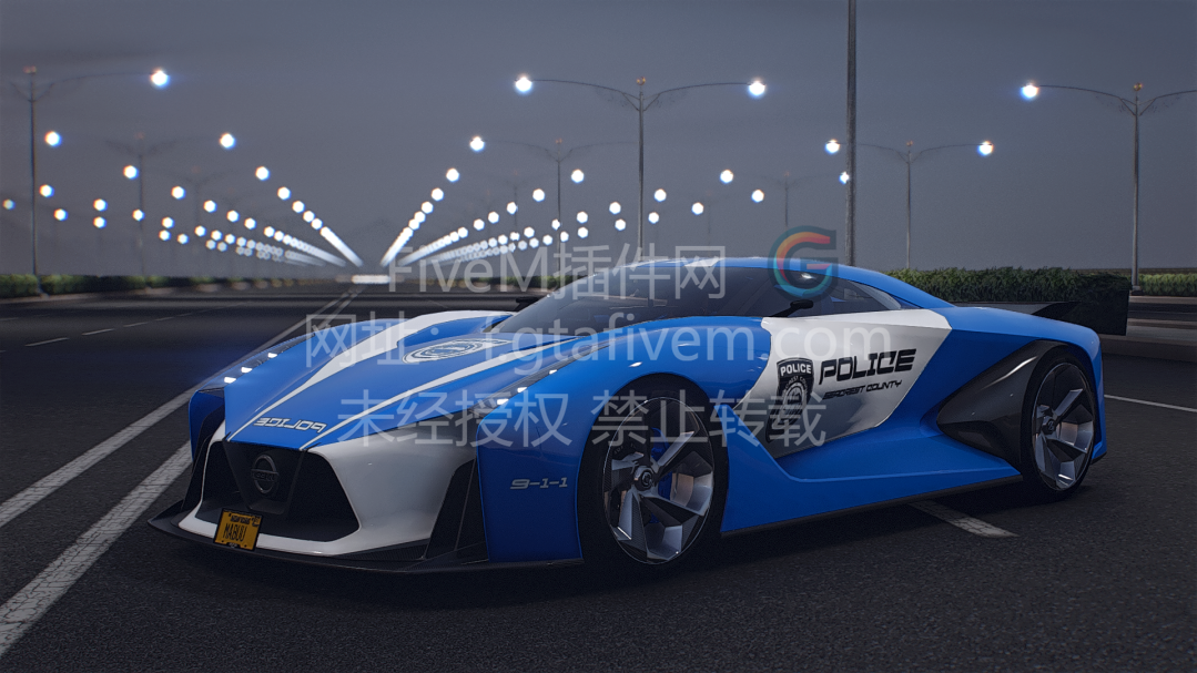 日产 概念车 2020 Vision Gran Turismo FBI 警车 - FiveM插件网-FiveM插件网
