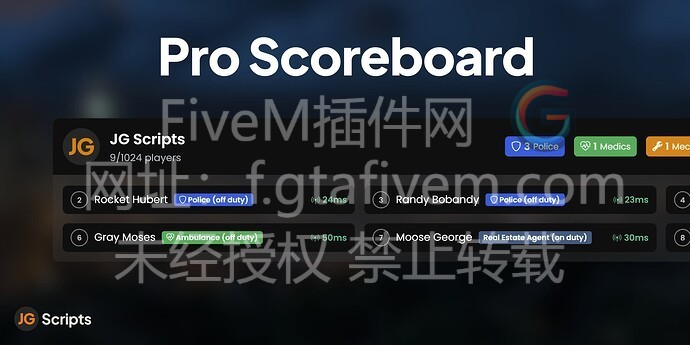 JG 计分板插件 - FiveM插件网-FiveM插件网