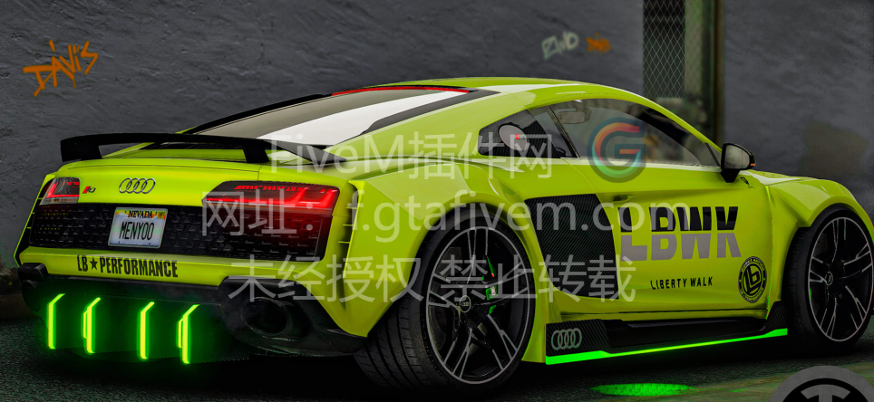 FiveM车辆 奥迪 R8 Beast Edit 动画灯光 - FiveM插件网-FiveM插件网