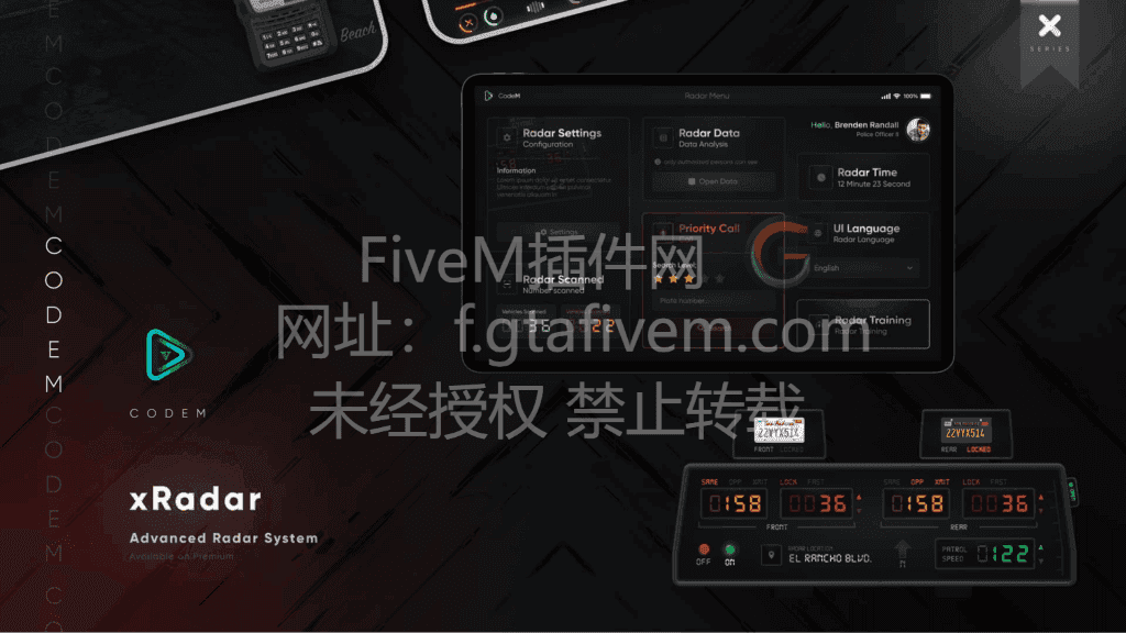 FiveM插件 CodeM 车载测速仪 - FiveM插件网-FiveM插件网